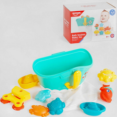 Іграшки для купання для ванної (8 предметів, кошик для сушіння та зберігання, на присосках)