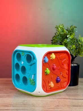 Бізі куб сортер "Пізнайко" WToys 48658 українськомовний, казки, пісні, підсвічування, риболовля