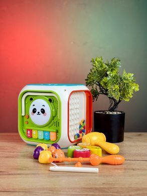 Бізі куб сортер "Пізнайко" WToys 48658 українськомовний, казки, пісні, підсвічування, риболовля