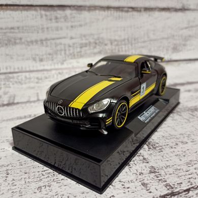 Машинка металева Mercedes AMG GT іграшкова чорна 1:32 АвтоЕксперт, інерція, світло фар, звук