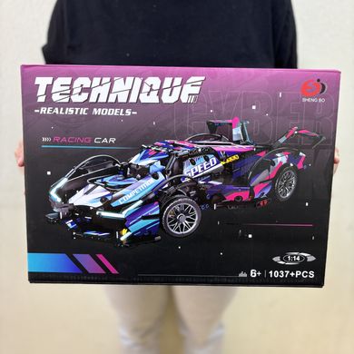 Конструктор автомобиль киберпанк спорткар 1037 деталей Technic неоновый