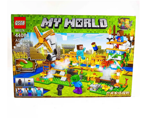 Конструктор Майнкрафт золотий міст 44086 My World (463 деталі) з LED підсвічуванням