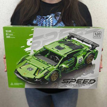 Конструктор машинка Ламборгіні 385 деталей 1:20 Technic інерційна 9144 зелений