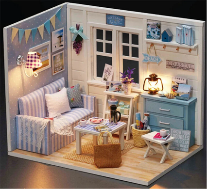 Дерев'яний деталізований будиночок конструктор DIY Cute Room Roombox