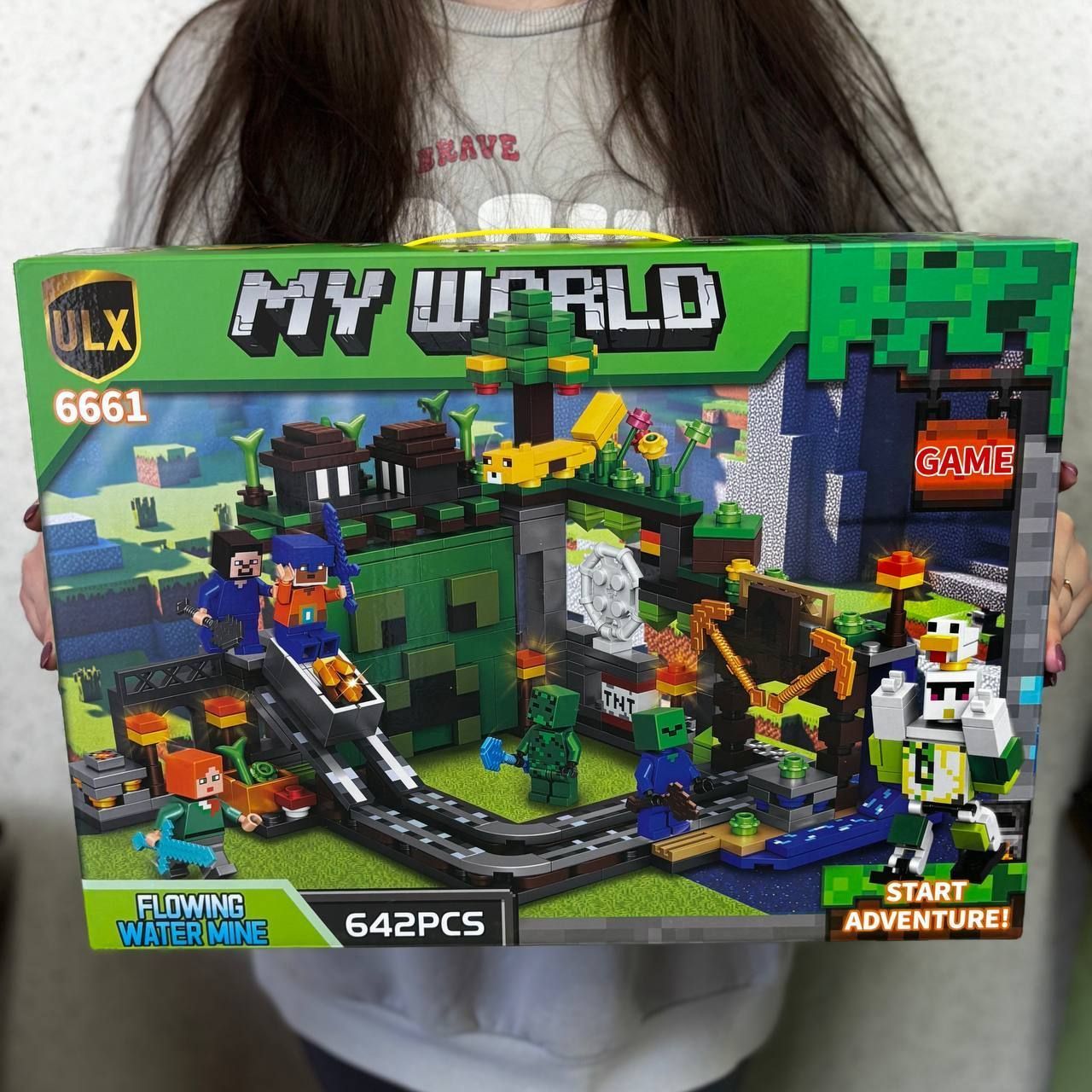 Конструктор Майнкрафт шахта крипера 642 деталей My World 6661