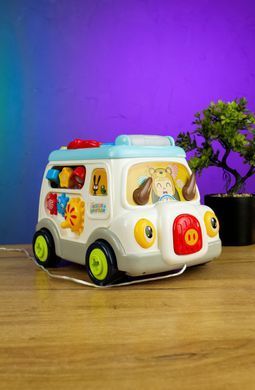 Музичний бізібус "WToys" 45585, 2 види, українськомовний, каталка, пісні, ноти, мелодії, сортер