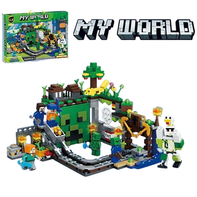 Конструктор Майнкрафт шахта крипера 642 деталей My World 6661