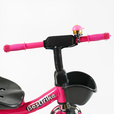 Триколісний велосипед дитячий рожевий Best Trike, колеса піна EVA, дзвінок
