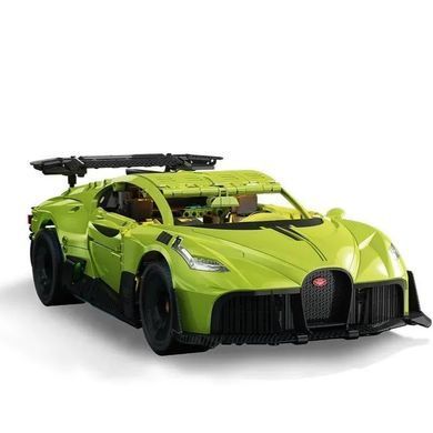 Конструктор на радіоуправлінні Бугатті машинка Technic підсвічування зелений J 2023 M