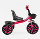 Трехколесный велосипед детский розовый Best Trike, пена колеса EVA, звонок