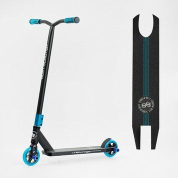 Трюковий самокат Best Scooter LineRunner чорно-синій колеса 110 мм Пеги HIC-система