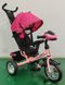 Велосипед трехколесный Розовый с родительской ручкой Best Trike музыкальный пена колеса USB