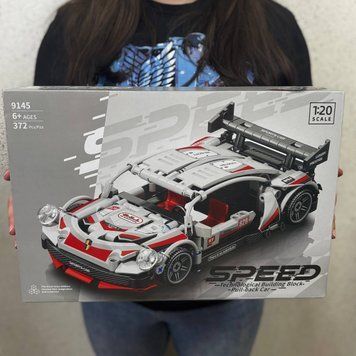 Конструктор машинка Порше 372 деталей 1:20 Technic інерційна 9145 білий