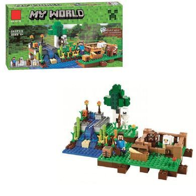 Конструктор Майнкрафт ферма огород с грядками My World 262 детали