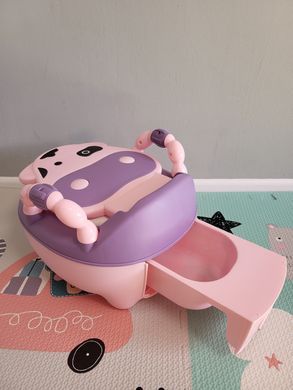 Детский горшок с мягким сиденьем Коровка розовый Bimbo для девочки