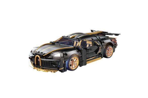 Конструктор автомобиль Бугатти спорткар 1368 деталей Technic чёрный