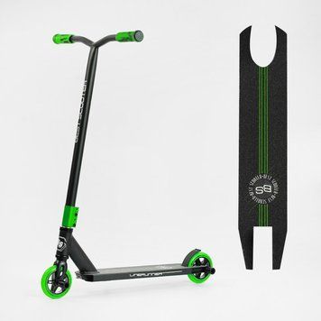 Трюковий самокат зелений Best Scooter LineRunner колеса 110 мм Пеги HIC-система