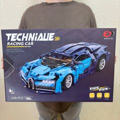 Конструктор автомобіль Bugatti спорткар 1408 деталей Technic синій